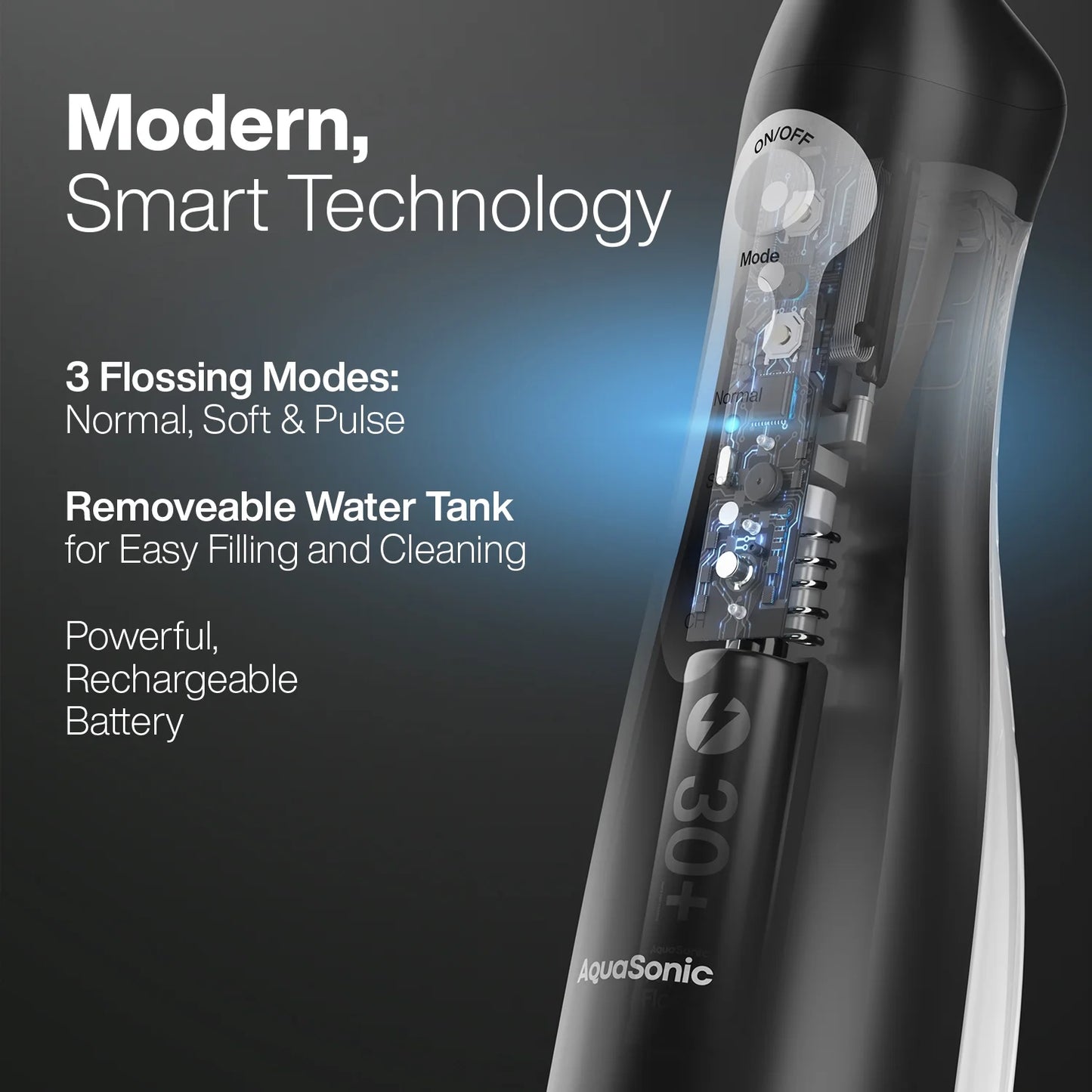 Black Rechargeable Water Flosser