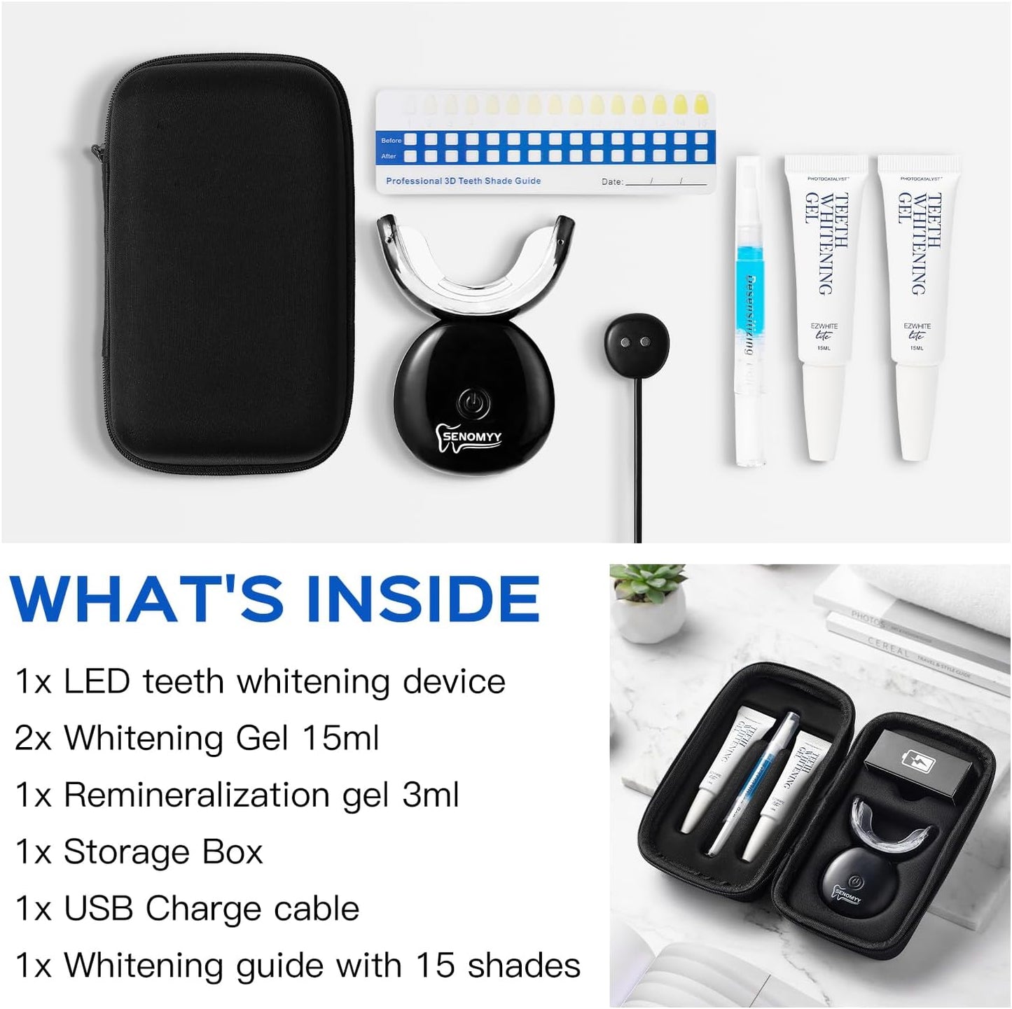 Rechargeable Teeth Whitener Gel Pen Strips