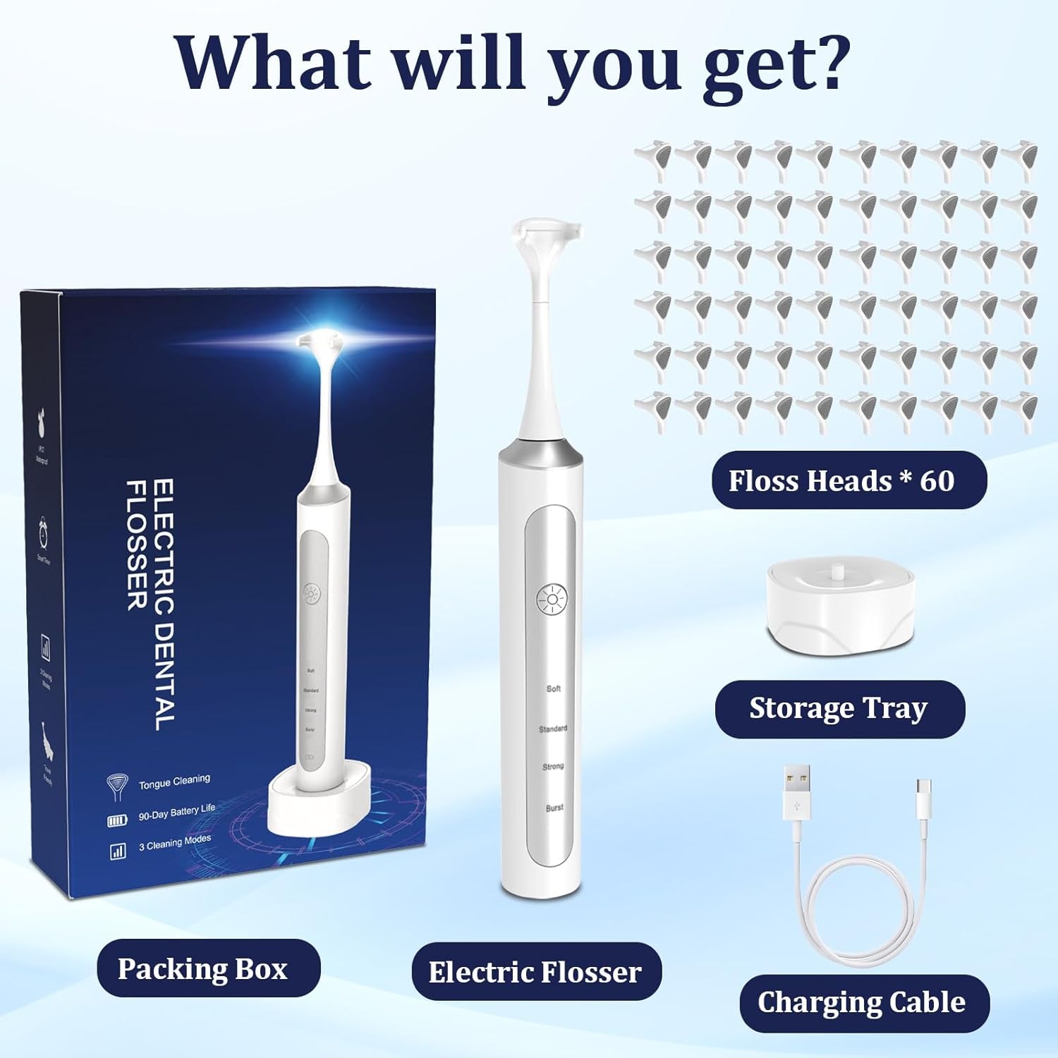 Reusable Electric Vibration Flosser 