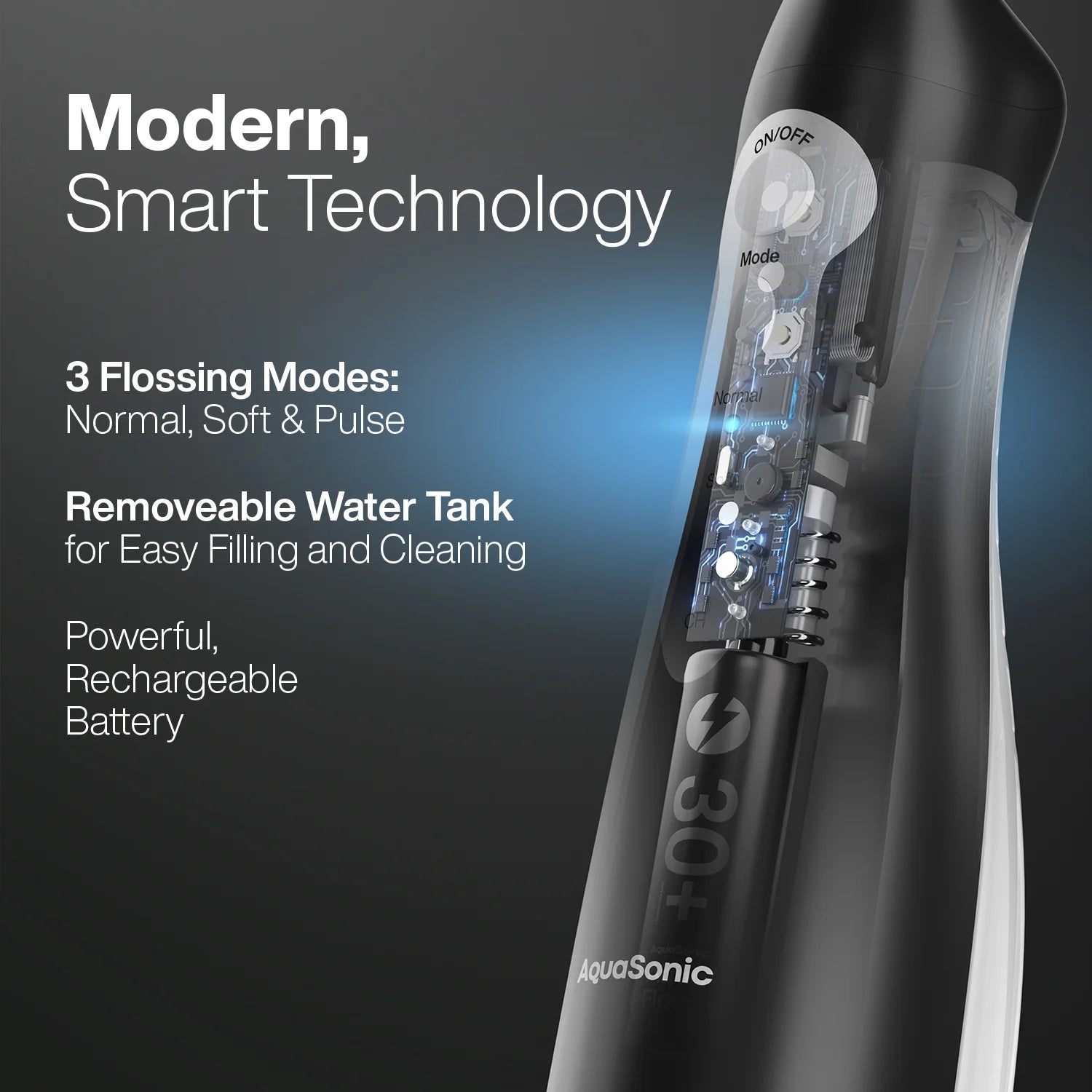Black Rechargeable Water Flosser 