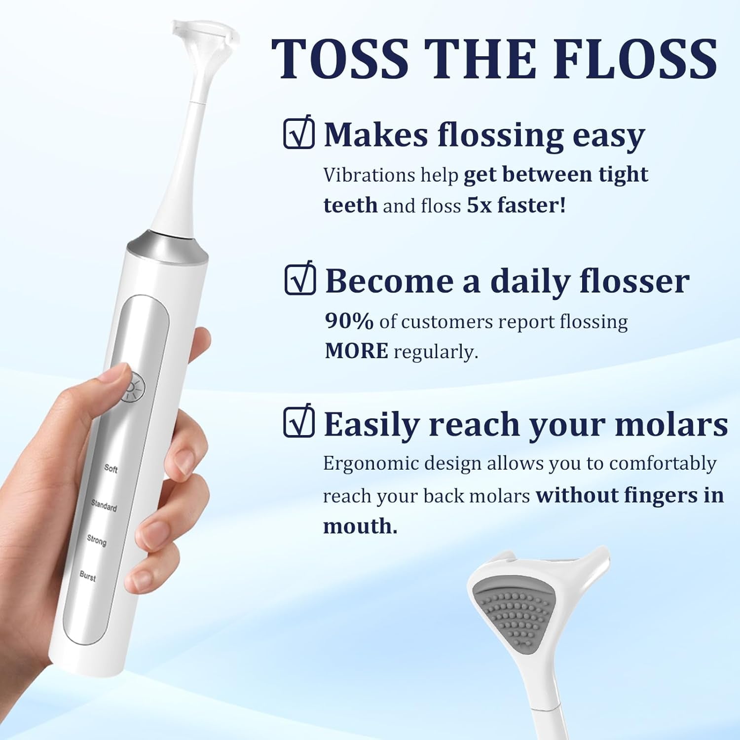 Reusable Electric Vibration Flosser 