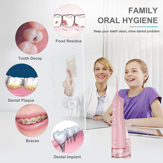 Pink Cordless Water Flosser 
