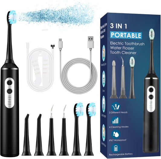 Electric Toothbrush with Water Flosser Combo