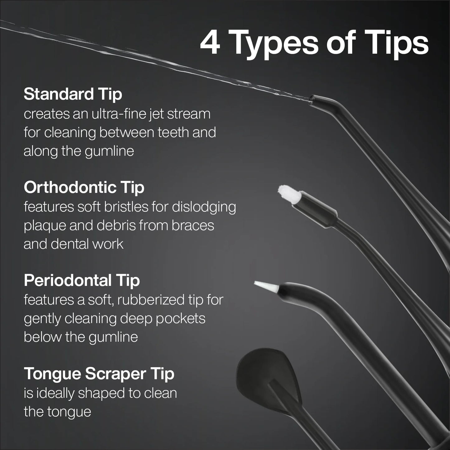 Black Rechargeable Water Flosser 