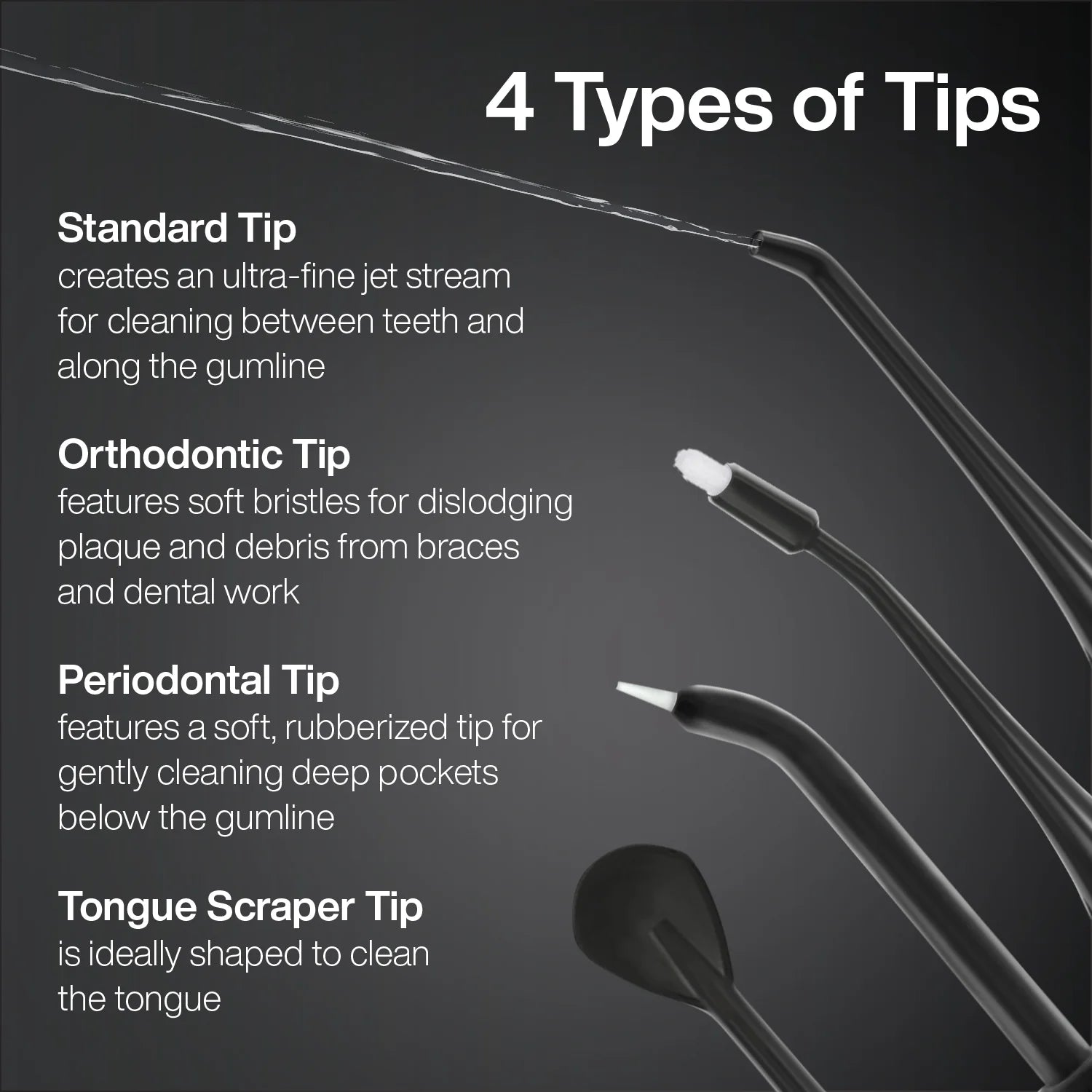 Black Rechargeable Water Flosser 